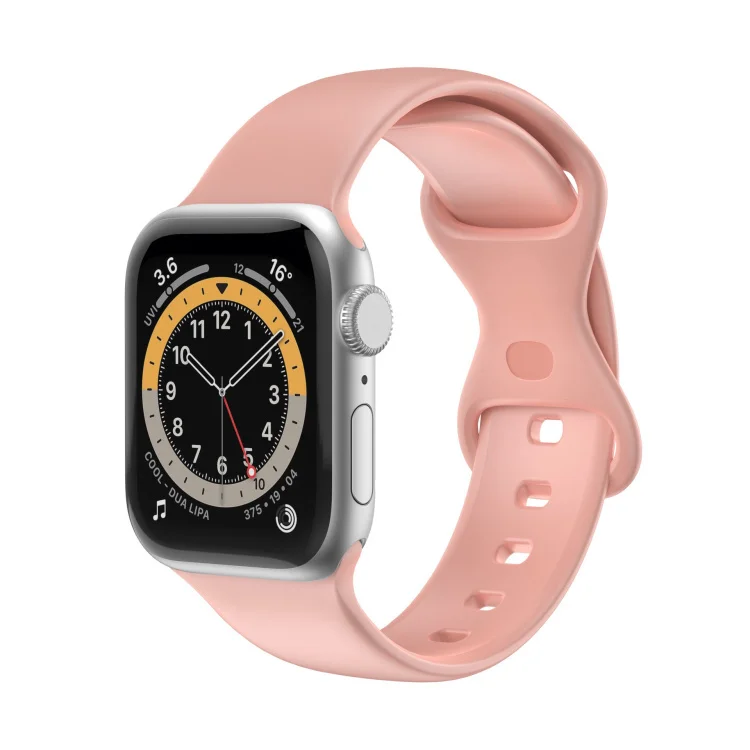 YHQ Silicone Strap For Appl Watch Band 42mm 44mm 45mm Men Soft Sport Watchband Bracelet  i watch series 3 4 5 6 SE 7