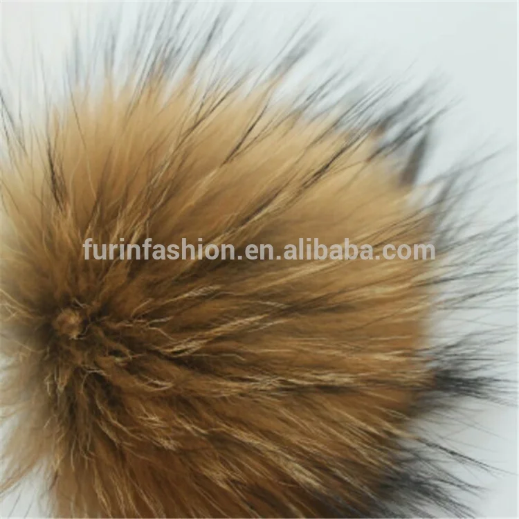 2021 оптовая продажа 18 см большие пушистые съемные помпоны из меха енота для сумок шляп или автомобильных брелоков