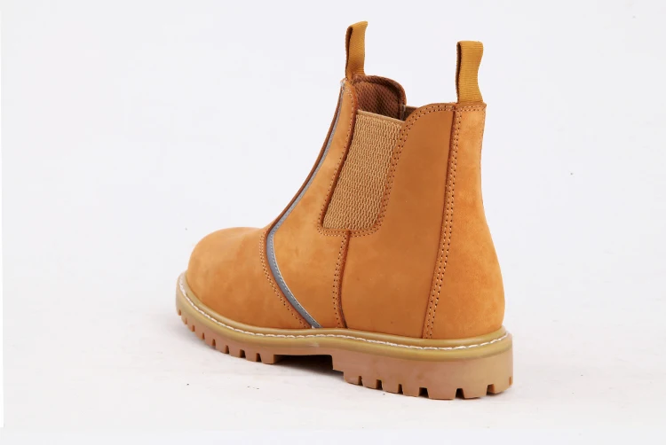 Gaomi Morning Glory women  honey nubuck leather safety shoes mid cut safety boots