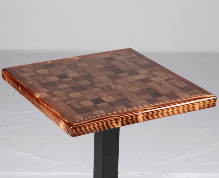 New Design  Epoxy Resin Wood Mesas Restaurant Coffee Restaurant Dining Table Top tavolo da giardino