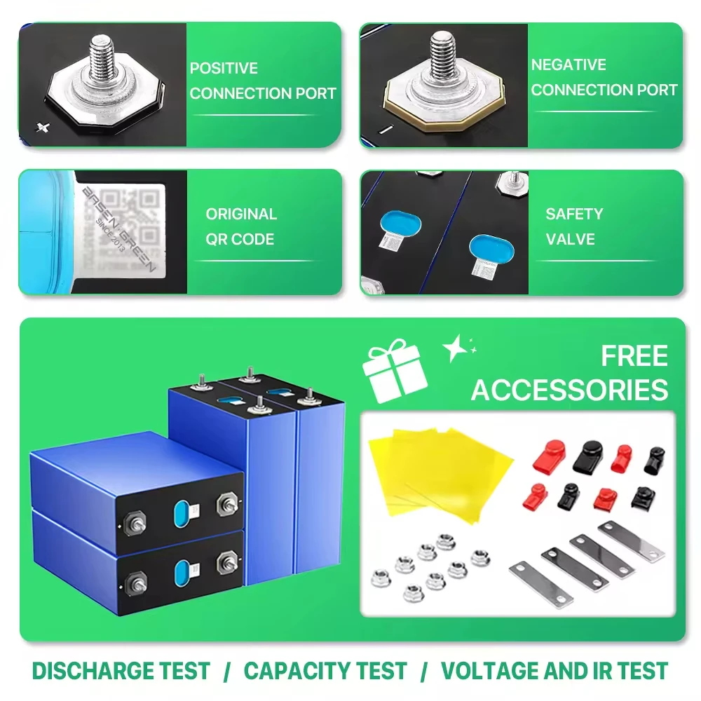Fresh date grade a 3.2V 280AH prismatic lifepo4 lithium iron solar powerwall harness battery akku