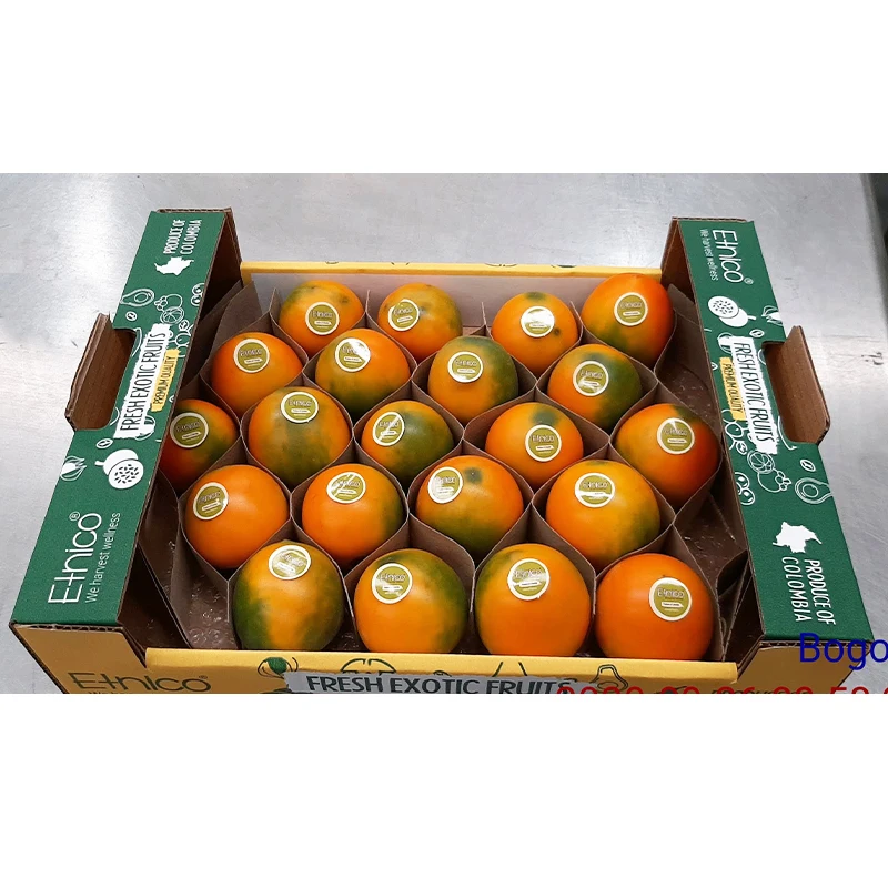 Tropical Fruit Fresh Naranjilla Lulo With Tiny Edible Seeds on Selling