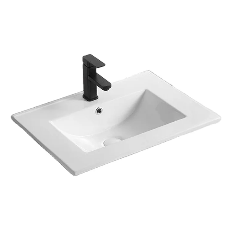 Europe Eight Various Sizes Hotel Ceramic Rectangular Vanity Cabinet Bathroom Ceramic Sinks Washbasin