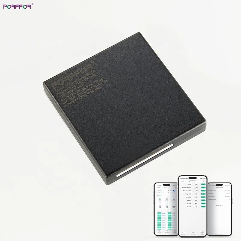 Porffor APP 3S~24S 4A 15A Smart Bluetooth APP Sodium-ion SIB NIB Na ion LTO Lithium lifepo4 battery active equalizer balancer