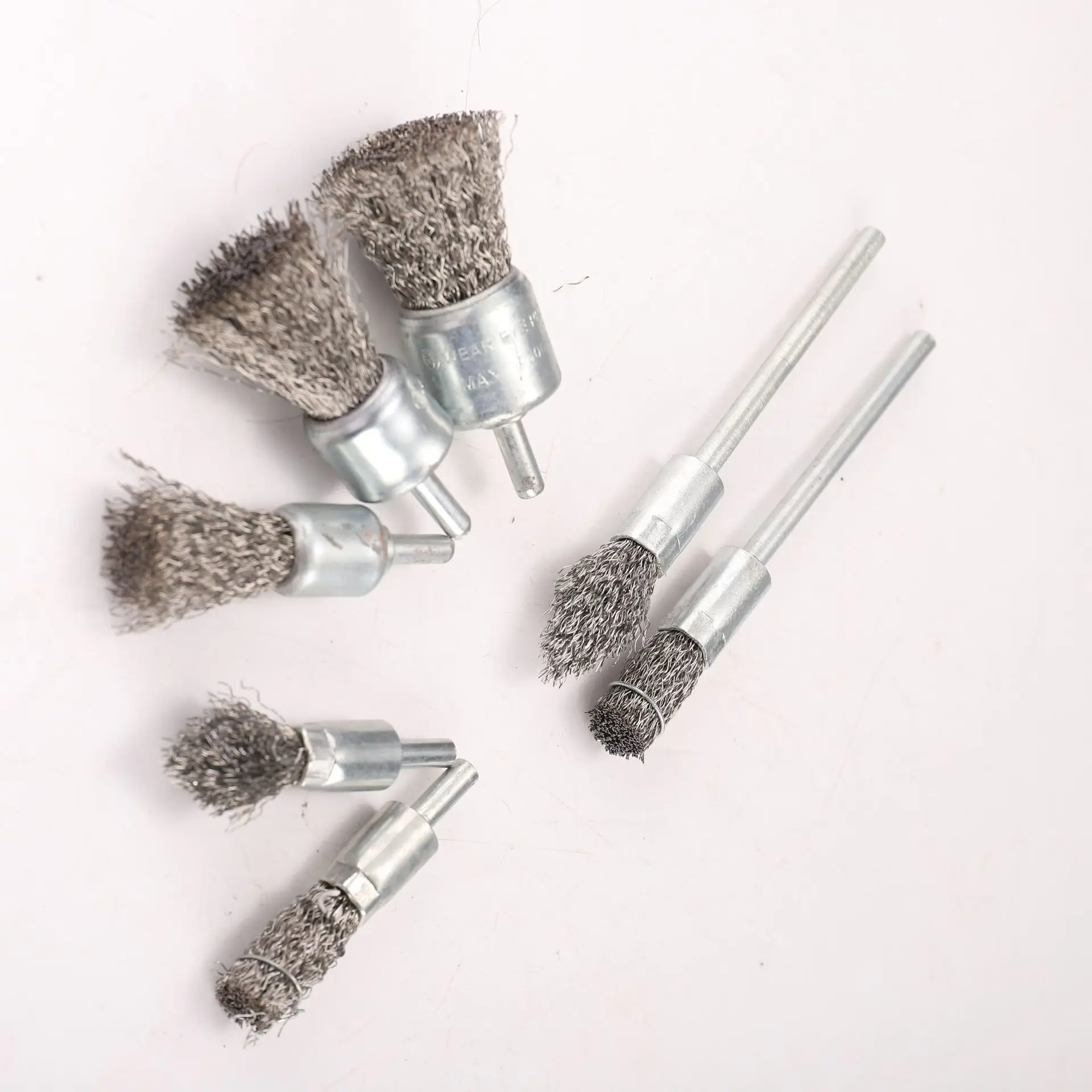  twisted steel Wire Brush Wheel Cup Set 9 Piece Brass Coated 1/4