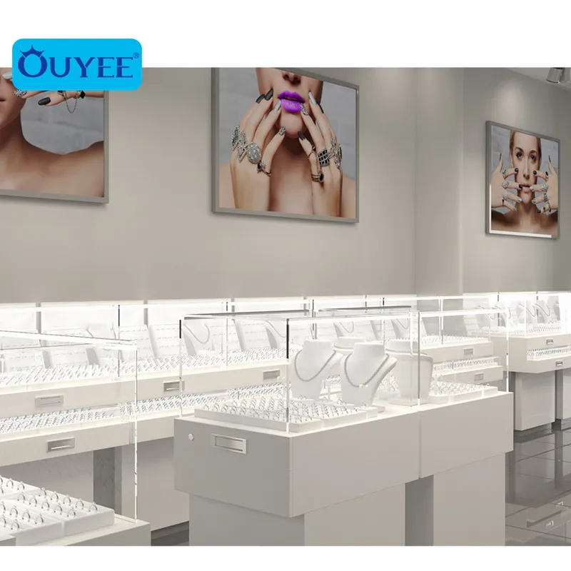  Роскошное украшение для ювелирного магазина интерьера дизайнерские приборы витрина ювелирных изделий