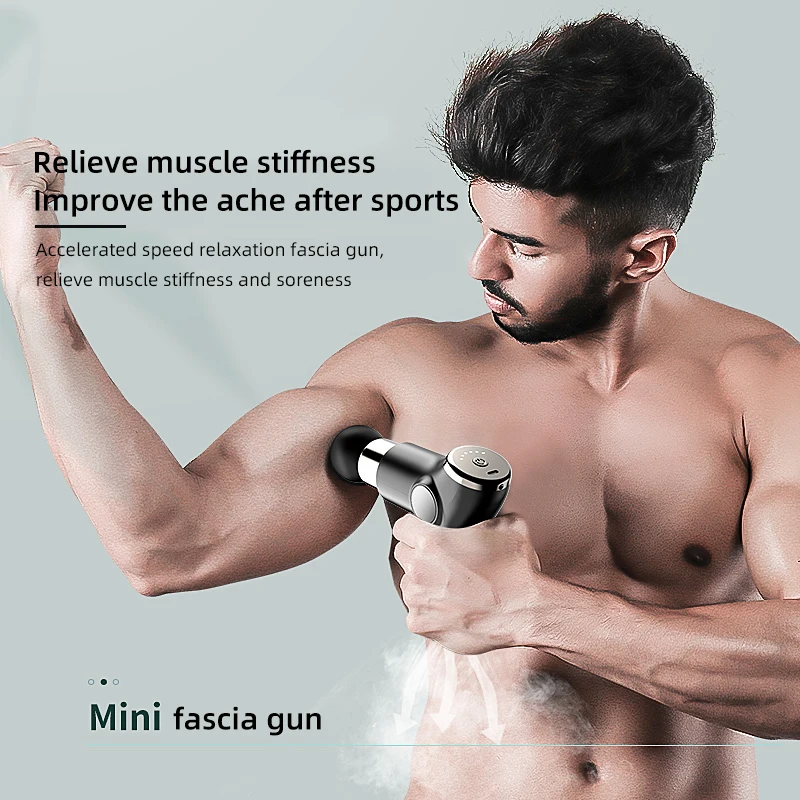 Handheld Vibration Muscle Massager Powerful Professional Percussion Custom Logo Gym Sports Booster Fascia Mini Massage Gun