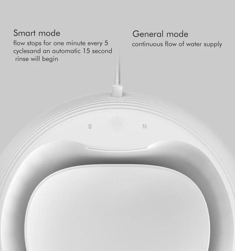 2021 New waterfall type cat dog water fountain Food Grade plastic health drinking bowl space level silent filter included