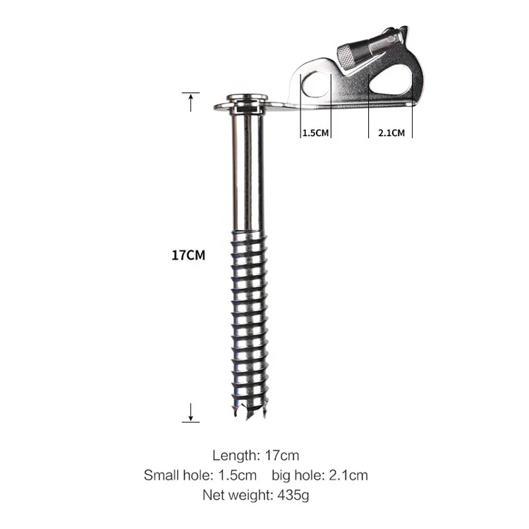 stainless steel ice screw for snow mountain climbing