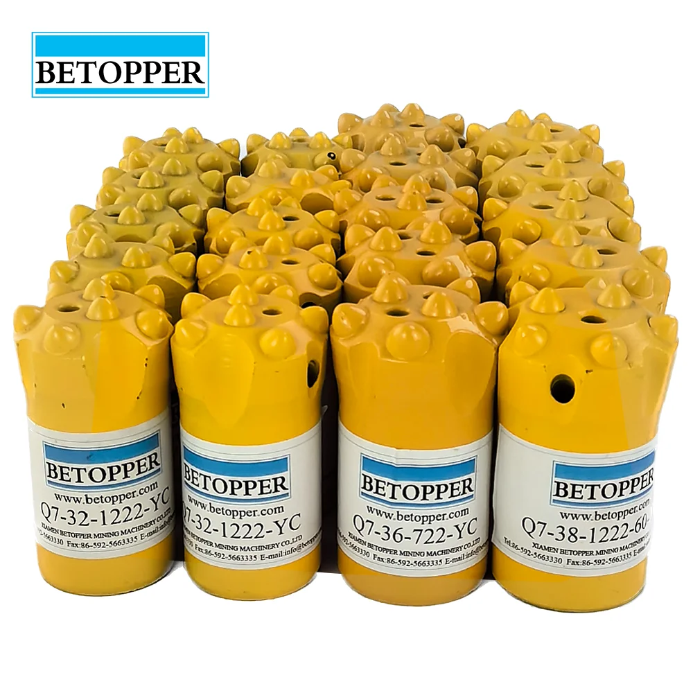 Tapered button bit 7 degree Diameter 34 Drill bit with 7 button bits drilling tools for drilling machine mining machine parts