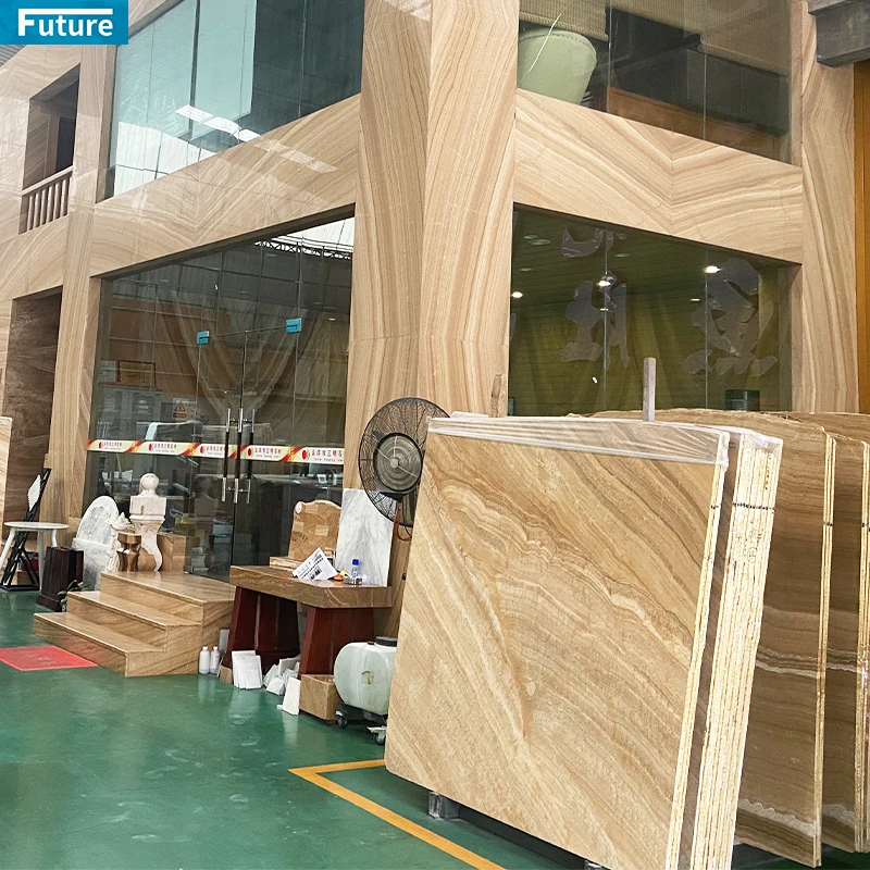 Luxury Polished Glazed Grain Yellow Beige Marble Slab For Wallpanel Bathroom Livingroom Floor Tile Kitchen Countertop Staircase