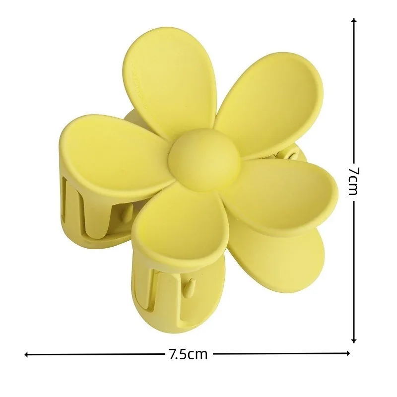 Orangee Large Flower Hair Claw Clips Candy Colors Plastic Hair Clip Crab Women Girls Fairy Hairclip Barrettes Headwear Accessory