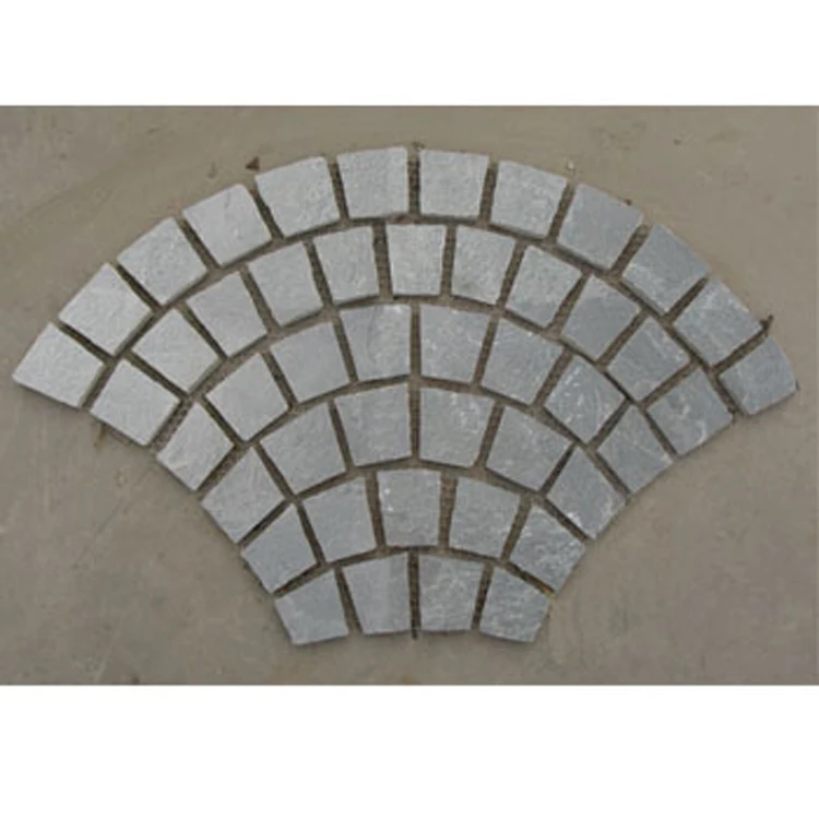 Variety Color HBLS series Fan-shape Mats For Floor Square, Garden, Park  Natural Slate Stone