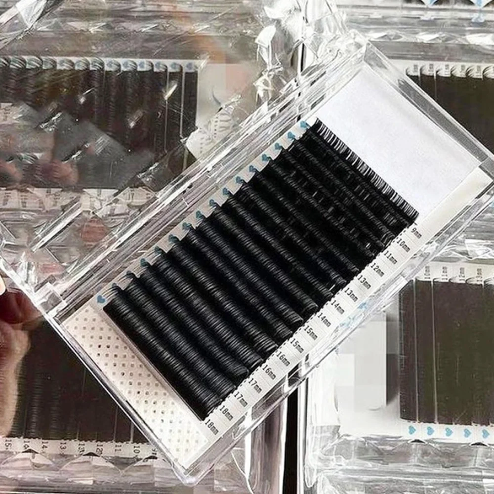 Custom volume lash trays wholesale private labels crystal lash case easy fan eyelash extension storage box packaging