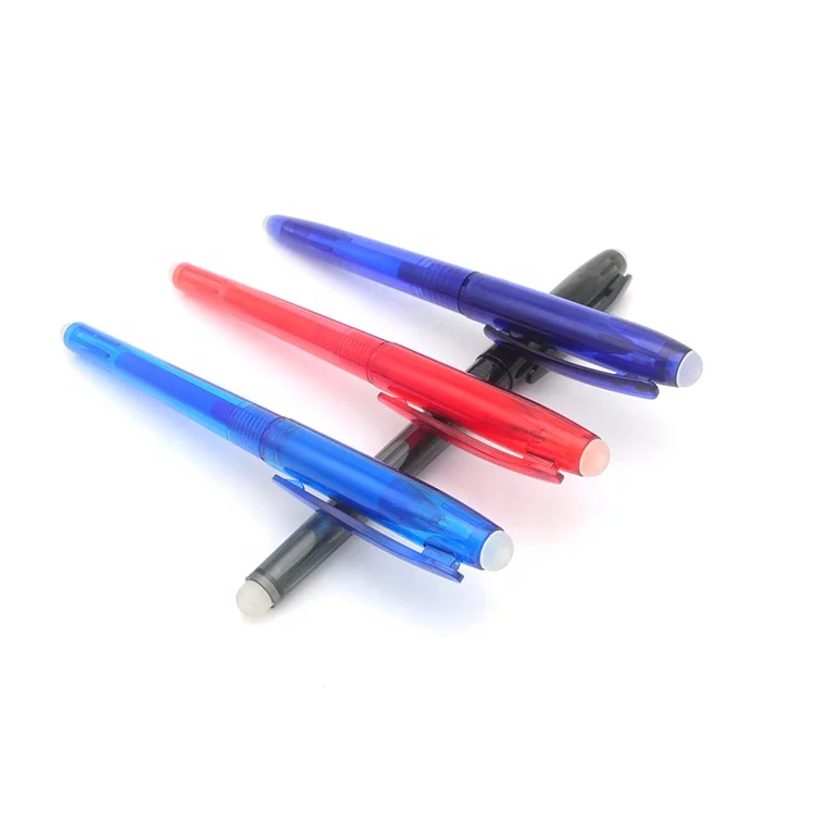 top quality high temperature ink remover erasable custom pens with 2 eraser