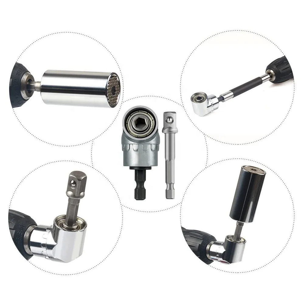 105 Degree Right Angle Driver Drilling and Driving Power Screwdriver Drill Attachment Adapter