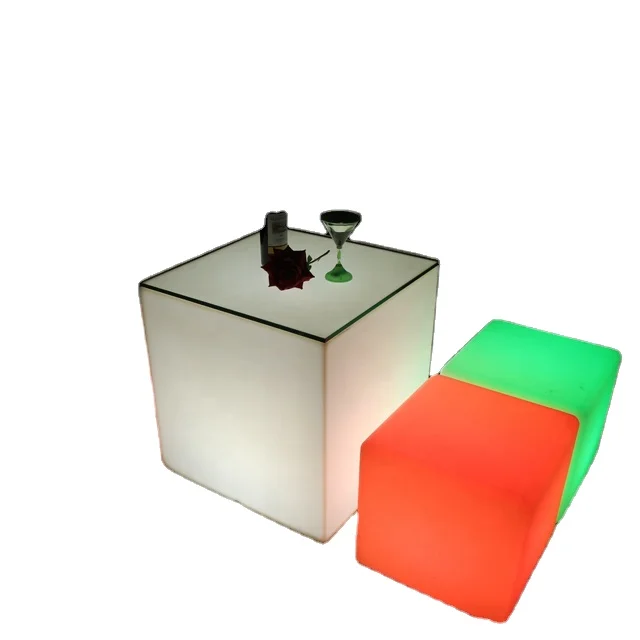 RGB Plastic Bar Storage Home Goods LED Lighting Up Cube Furniture
