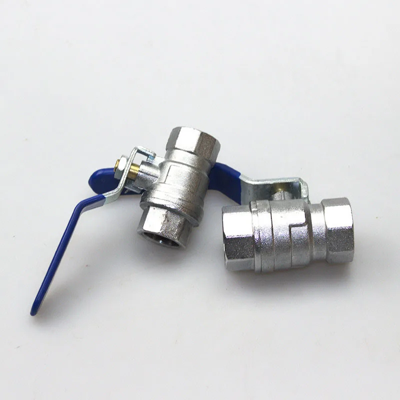 Zinc alloy ball valve single long handle through double internal thread BSP thread DN20