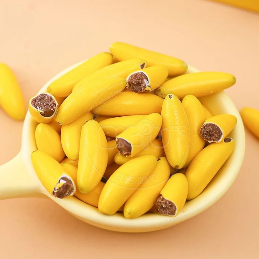 Factory Customized Japanese Chocolate Candy Exotic Snack Banana Shape Wholesaler