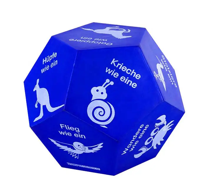 Custom 12 Sided Workout Yoga Anti Stress Game Cube Fitness PU Foam exercise Dice