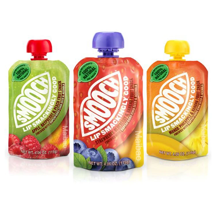 Custom Logo 250ml 350ml 500ml Korean Standup Drink Pouches With Spout Liquid Packaging Beverage Soft Drink Fruit Juice Spout Bag