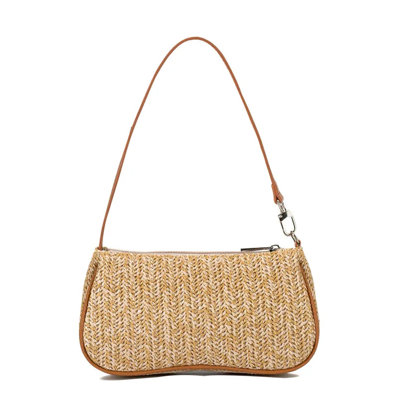 Best Selling Women Fashion Straw Bag Handbag Summer Shopping Weaving Straw Tote Bag For Ladies Custom
