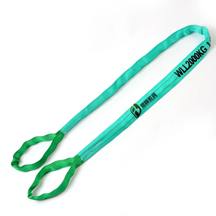 3ton 5ton 10ton 20ton 30ton capacity polyester pipeline round webbing sling belt lifting sling