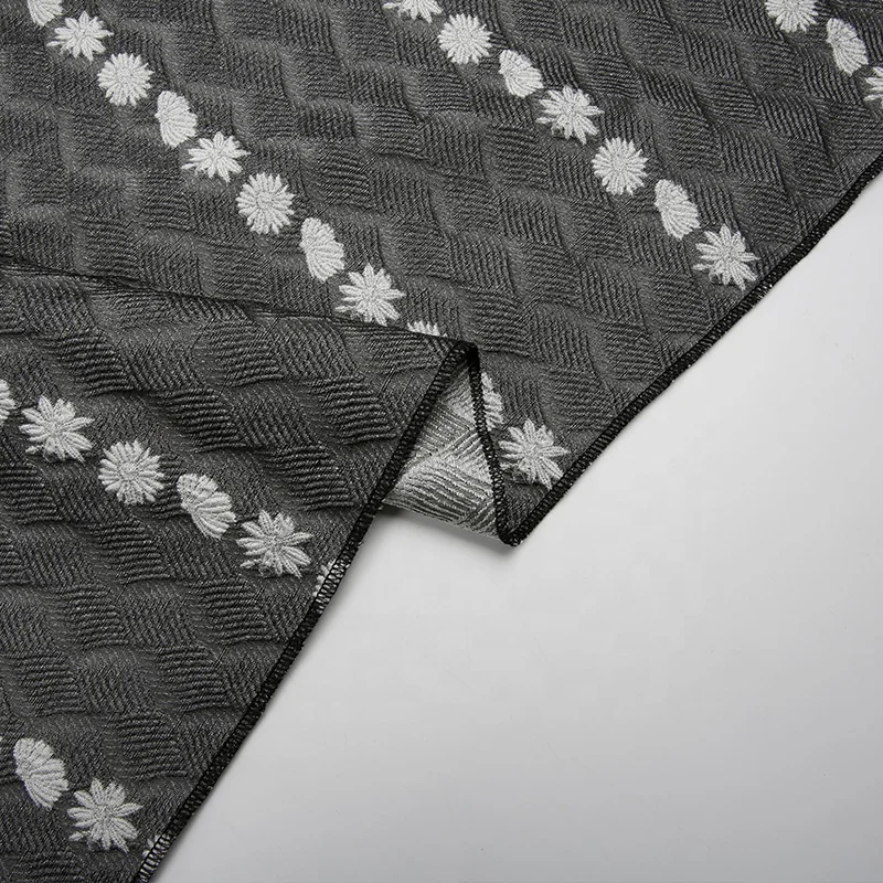 
SBR97A Trending Design Abaya fabric Black Rayon Jacquard Fabric For Dress 