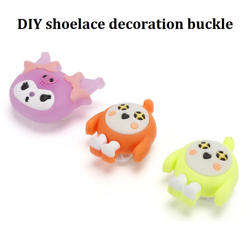 Cartoon Resin buckle laces without ties automatic shoelaces buckles shoelaces rotated shoelace buckle