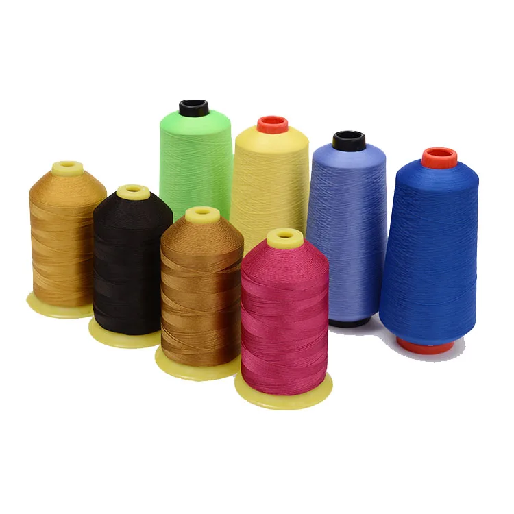 100% spun polyester yarn manufacturer factory High tenacity sewing thread overlocking polyester yarn