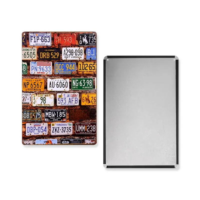 Wholesale Custom Retro Metal Tin plate Sheet Decoration Beer metal Vintage Tin Sign Embossed