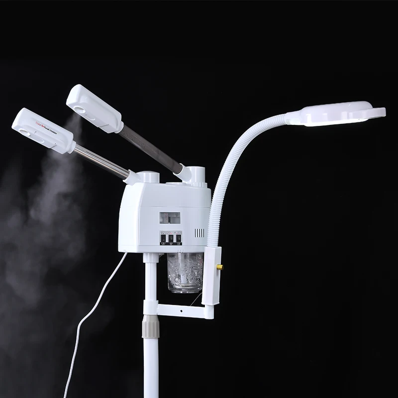 3 in 1 Professional Facial Magnifying Lamp Beauty Salon Use Hot Cold Face Steamer