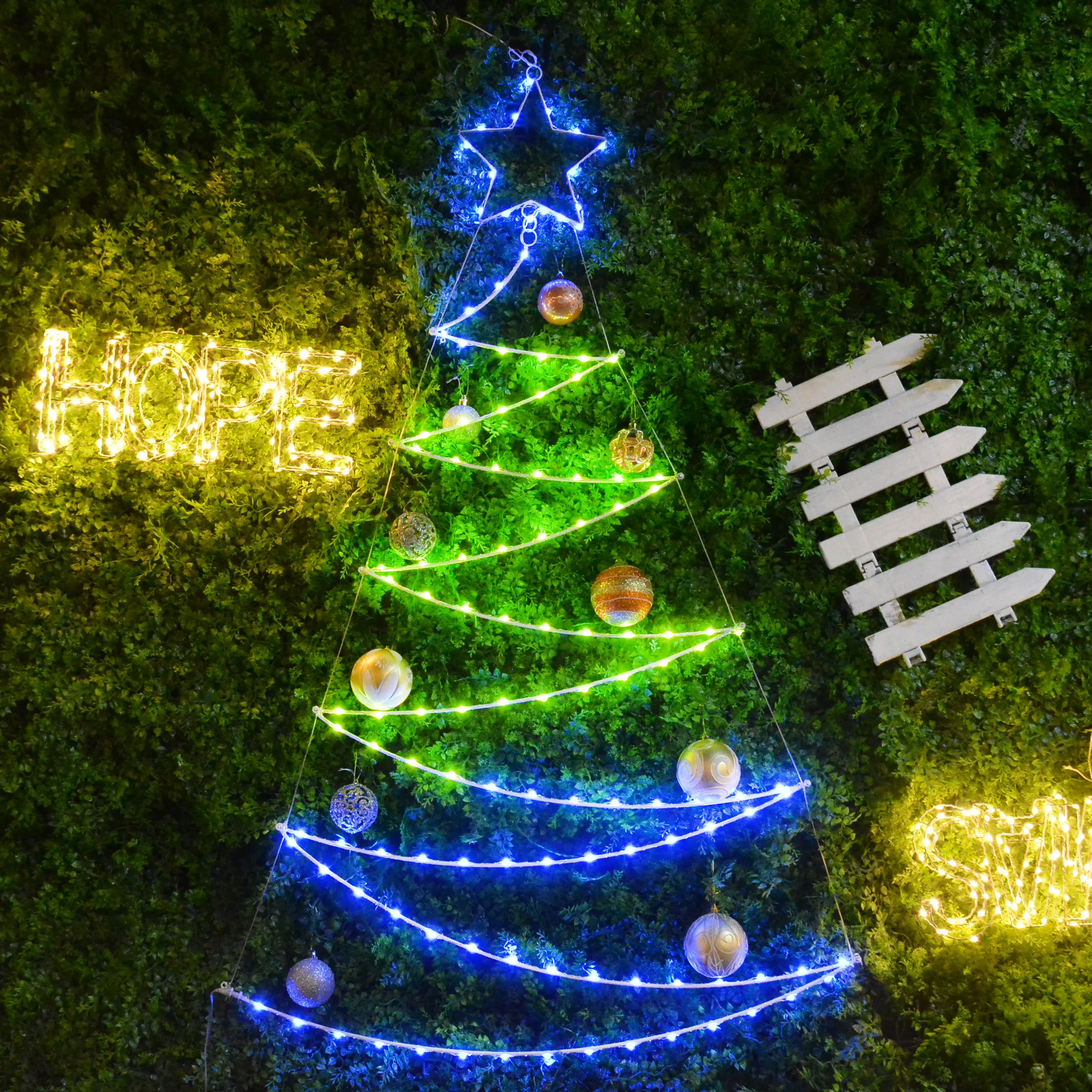 RGB pixel christmas dmx led pixel programmable led string lights novelty addressable rgb led folding rgb christmas light tree