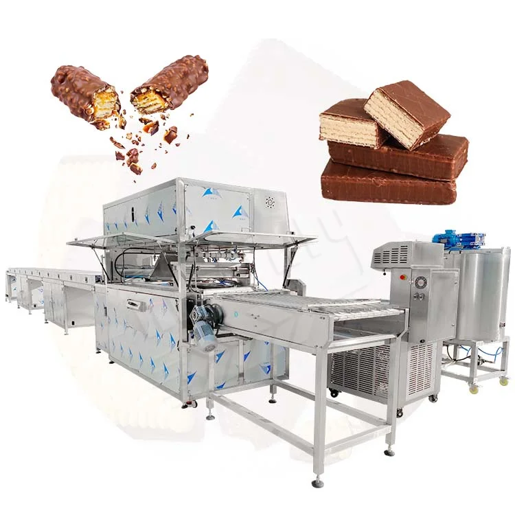 MYONLY Fully Automatic Small Temper Chocolate Bar Enrobe Dip Chocolate Coating Machine Cake