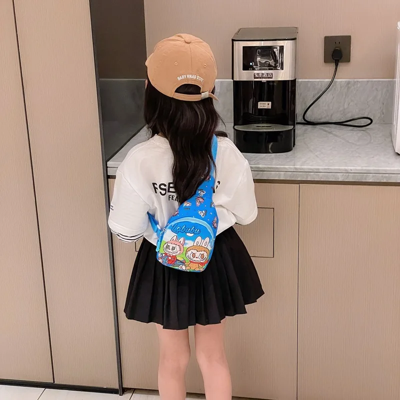 New Labubu Chest Bag Fashion Cartoon Monsters LabubuCoin Purse Cute Wholesale Crossbody Bags for Kids Students Gift