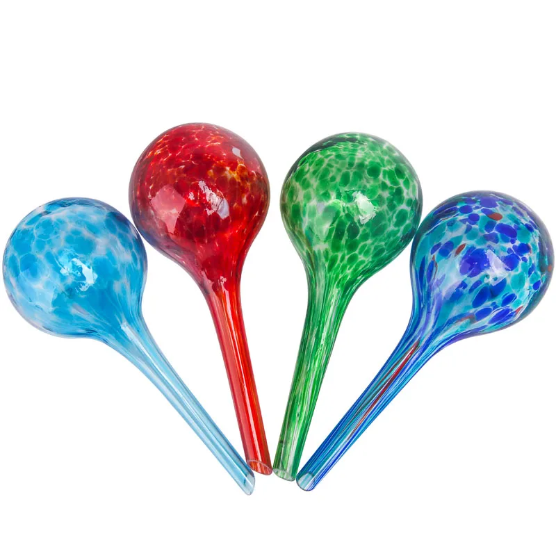  Set of 4pcs 6*15SIZE Glass Plant Watering Bulbs spikes self Globes Garden Water drip Ball For Potted aqua