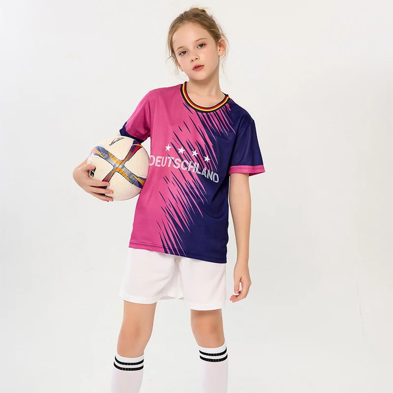 Germany Fashionable Kids Soccer Jersey High Quality Children Football Jersey Uniform 24/25 Boys and Girls Polyester Sports Wear