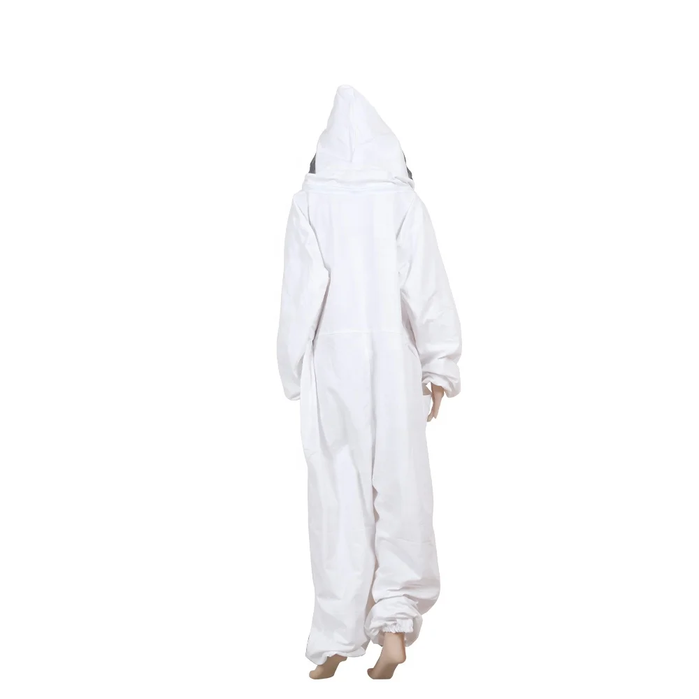 Beekeeping Clothing Apiculture White Bee Keeping Jacket with Hood Hat-Veil Beekeeping Beekeeper Suit
