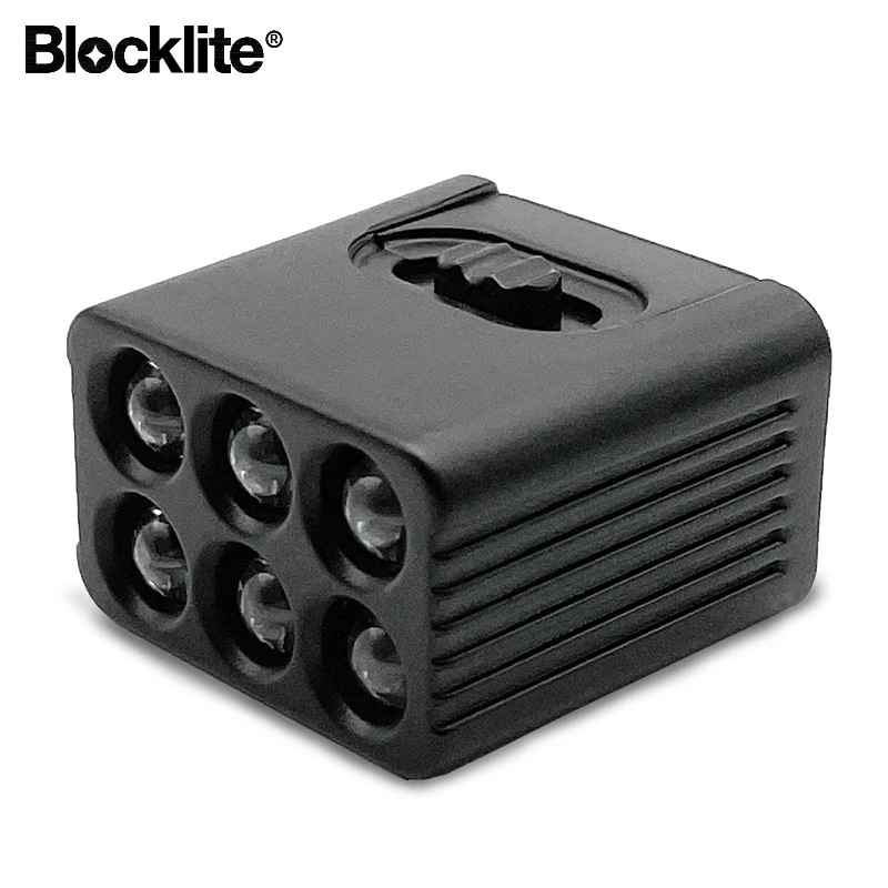 30 PCS/Box Patent Products Removable 9V Battery LED Blocklite Flashlight Torch Mini Flashlight for Outdoor Camping