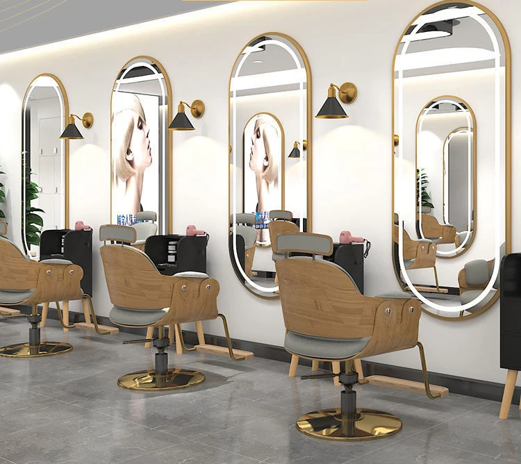 Professional Beauty Hairdressing Station Simple Style Mirror Station Salon Equipment Product Mirror