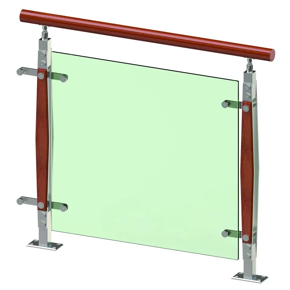 curved aluminum stainless steel staircase escalator black glass railing handrail material design