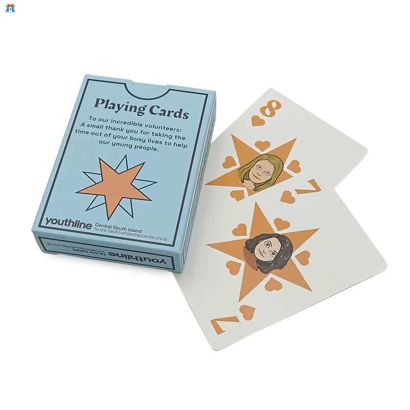 Wholesale Custom Personalized Design High Quality Daily Entertainment Promotions Playing Card With Front And Back Printing LOGO