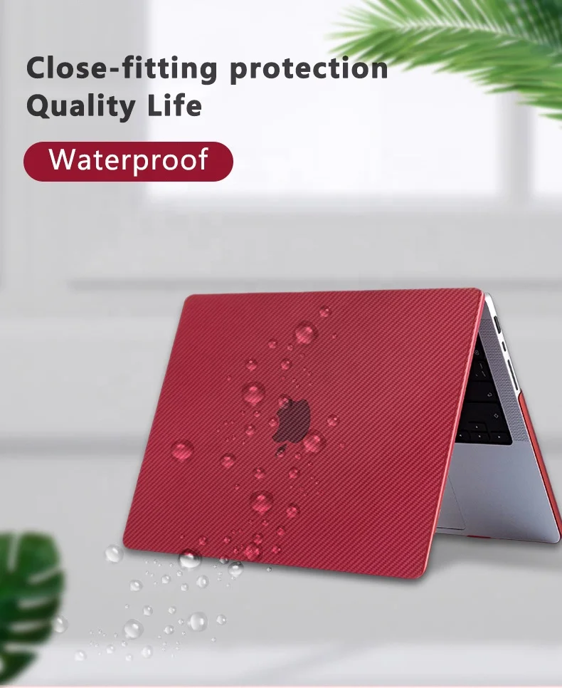 Высококачественный завод OEM твердый ПК углеродное волокно текстура Четырехугольная ЗАЩИТА Защита от падения Корпус для Macbook Air Pro 13 14 16