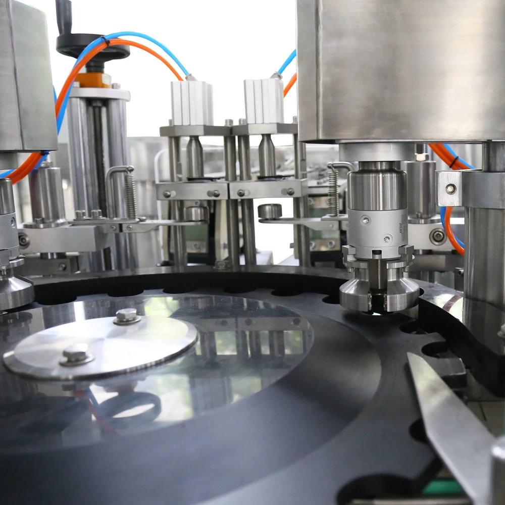 Automatic cosmetic cream hair wax metal cap magnetic torque turntable capping machine