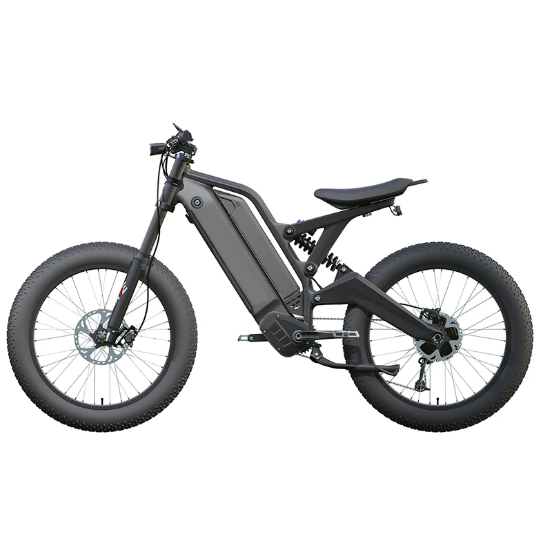 New 2024 Navigator Full Suspension Electric Bike/ Dual Battery Ebike Velo Electronics Lithium Battery CE LCD Display 48V 7 Speed