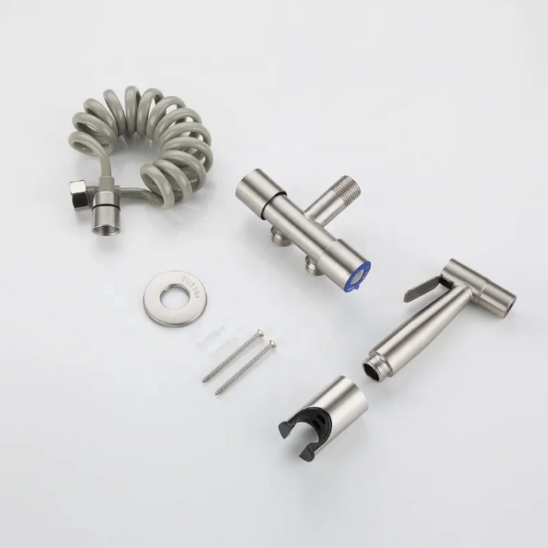 China Supplier SS304 Brushed Bidet Shattafs Set