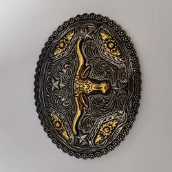 Custom design vintage cowgirl cowboy western belt buckle
