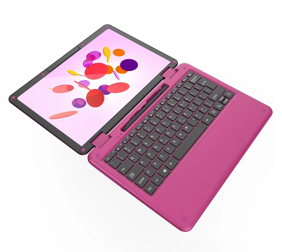 Affordable windows 10 mini laptop core i7 265ssd touch screen rotating 360 degree children educational laptops tablet PC