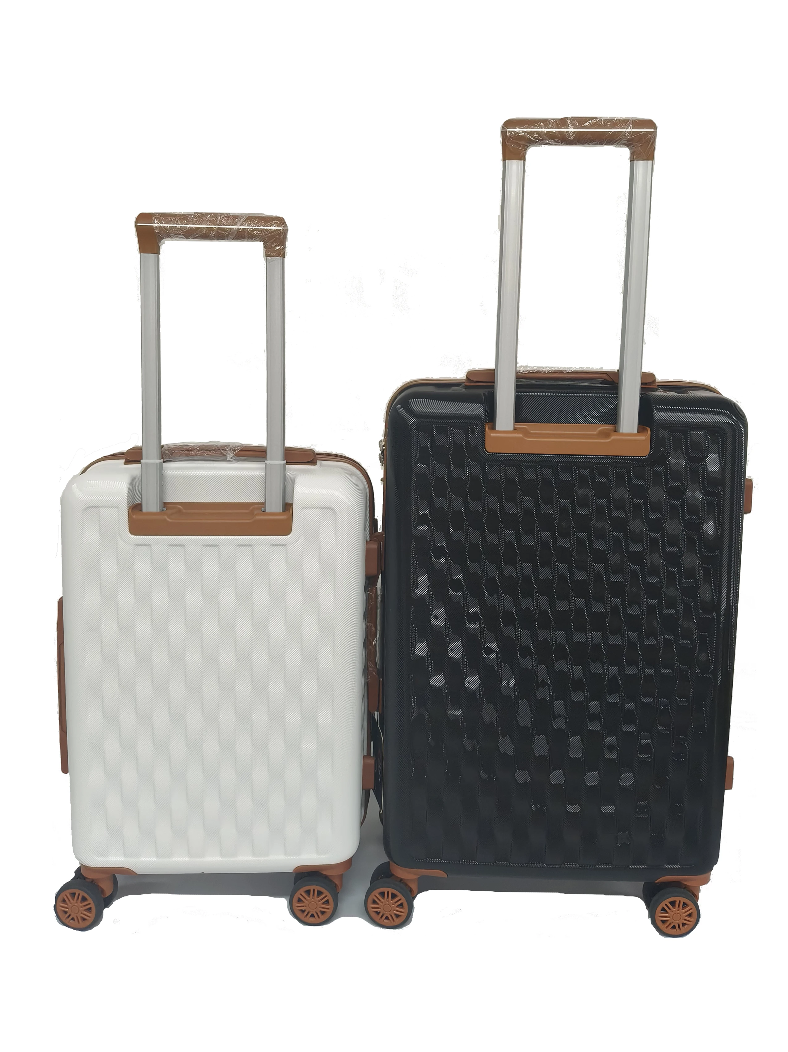 2025 New design Wholesale 20 24 28 inches double-layer protective corners shiny ABS material with sunk-in lock