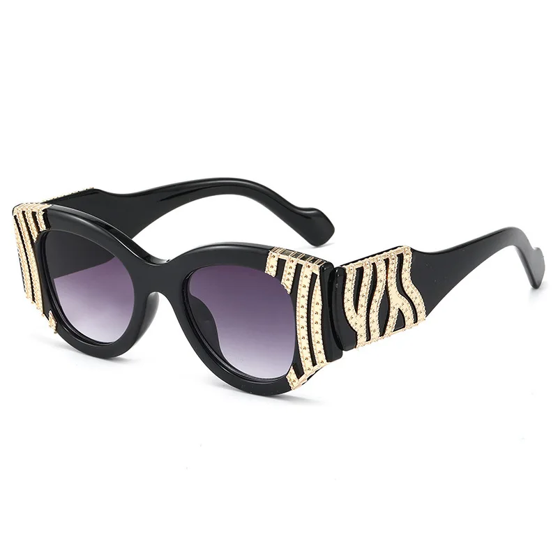 Fashion Personality Women Oversized Sunglasses Luxury Brand Designer Big Frame Sun Glasses Retro Female Cat Eye Sunglasses Uv400